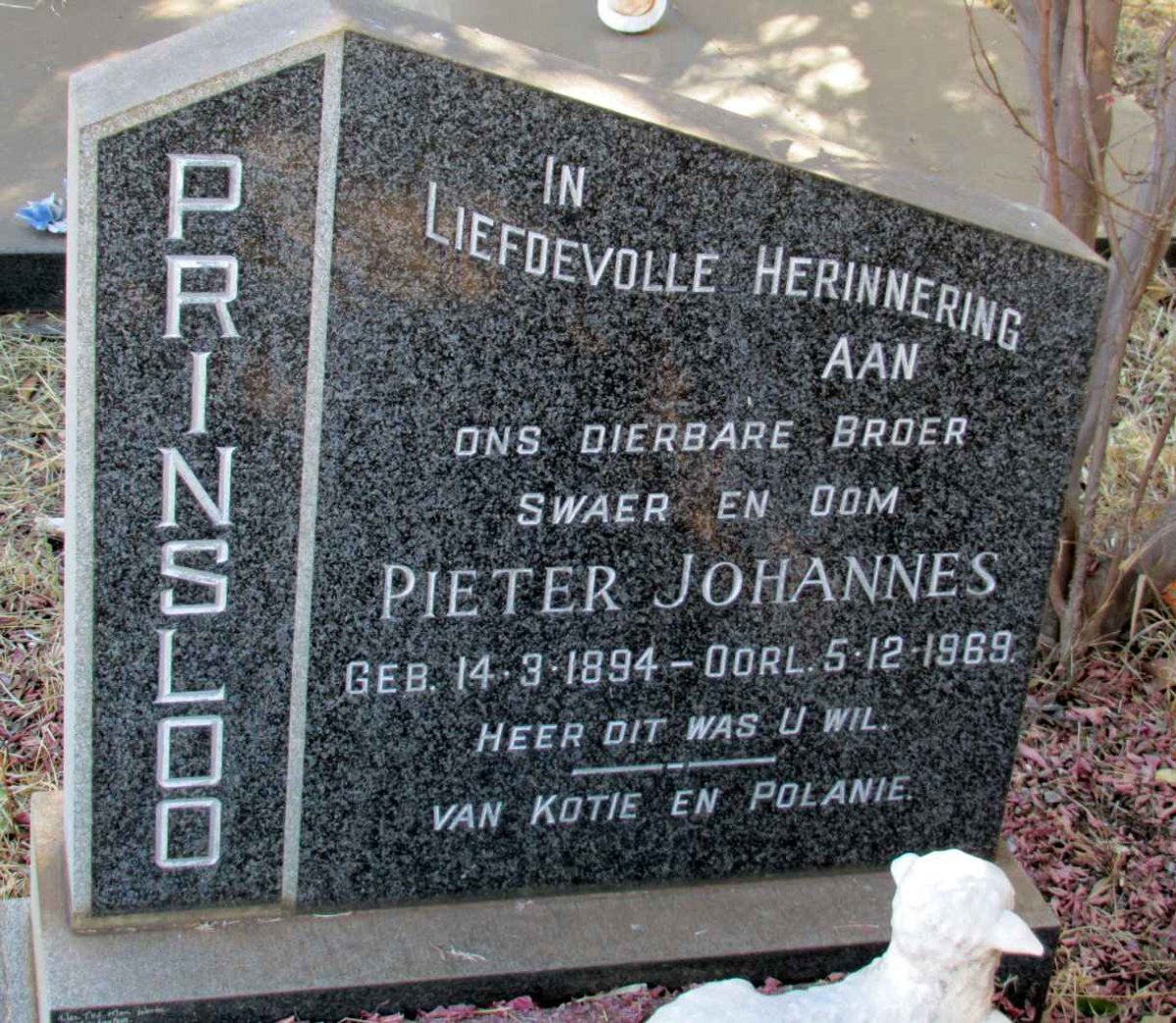 PRINSLOO Pieter Johannes 1894-1969