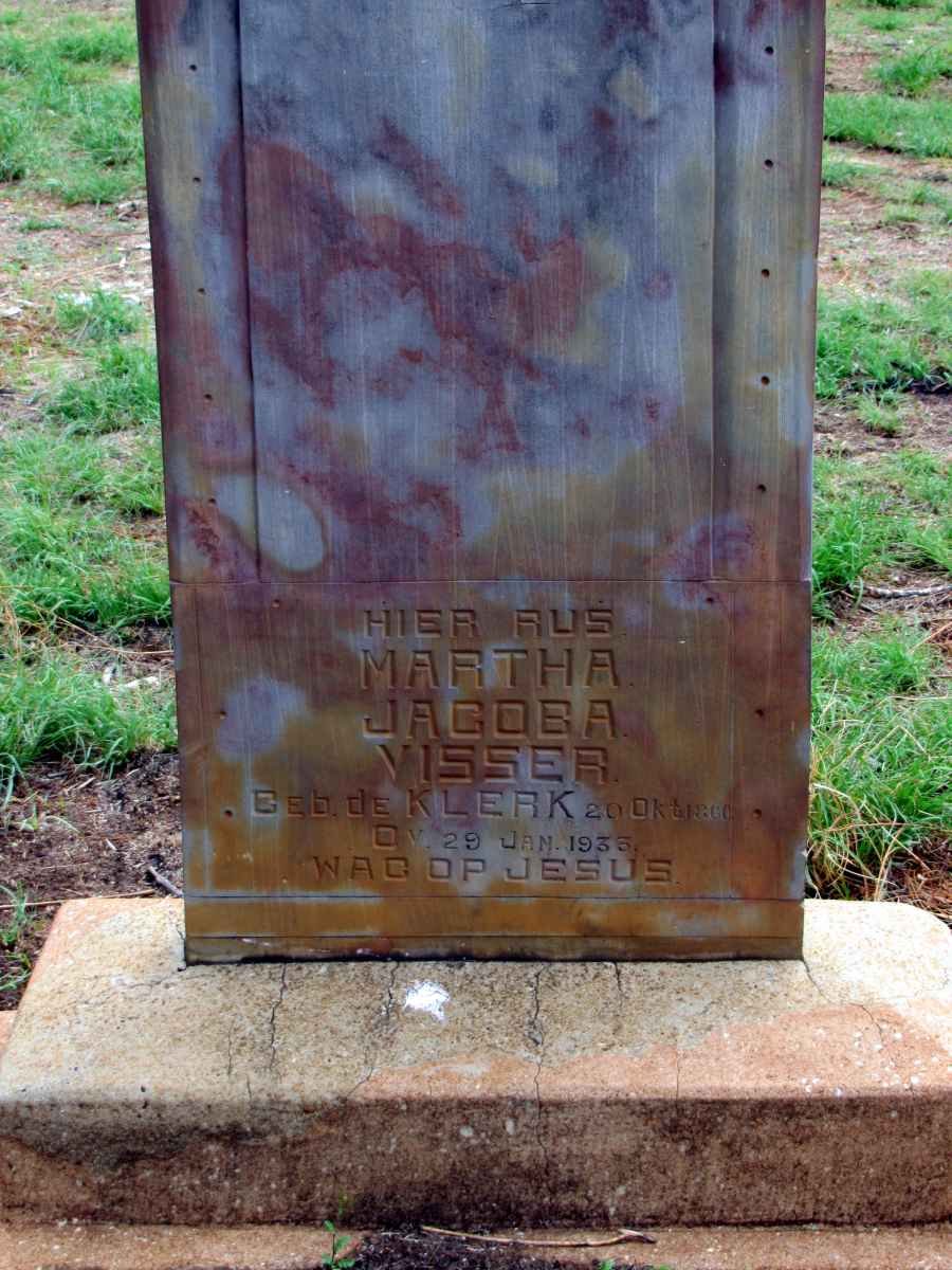 VISSER Martha Jacoba nee DE KLERK 1860-1936 :: ?