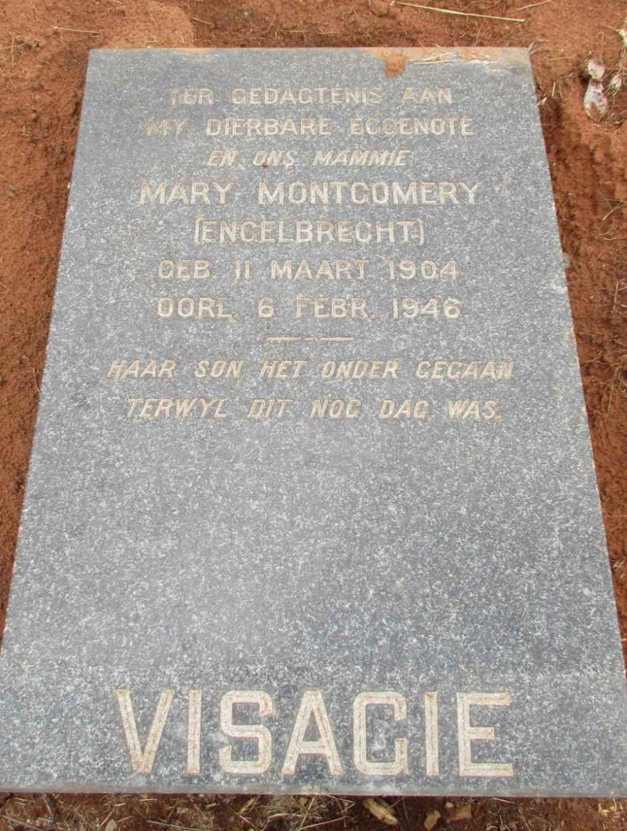 VISAGIE Mary Montgomery nee ENGELBRECHT 1904-1946