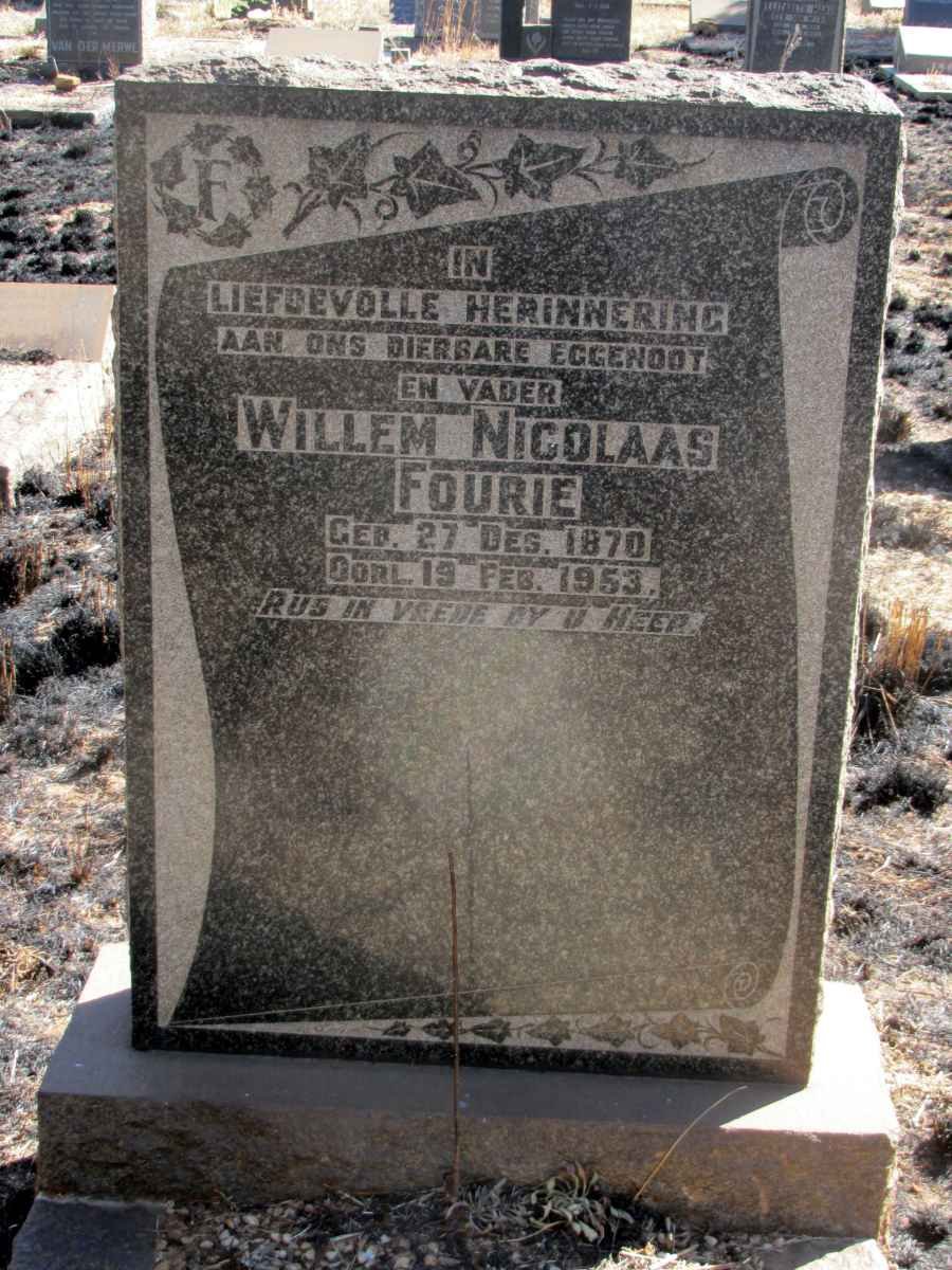 FOURIE Willem Nicolaas 1870-1953