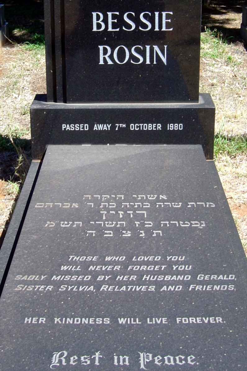 ROSIN Bessie -1980