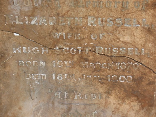RUSSELL Elizabeth 1870-1900