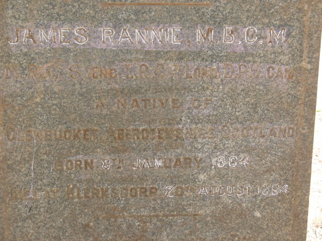 RANNIE James 1864-1894