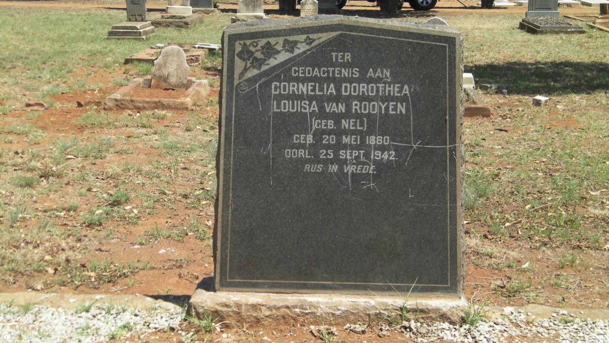 ROOYEN Cornelia Dorothea Louisa, van nee NEL 1860-1942