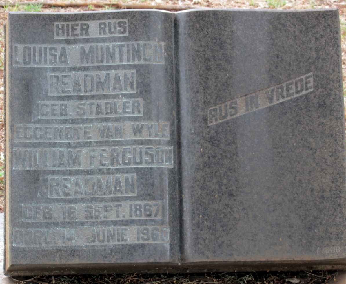 READMAN Louisa Muntingh nee STADLER 1867-1960