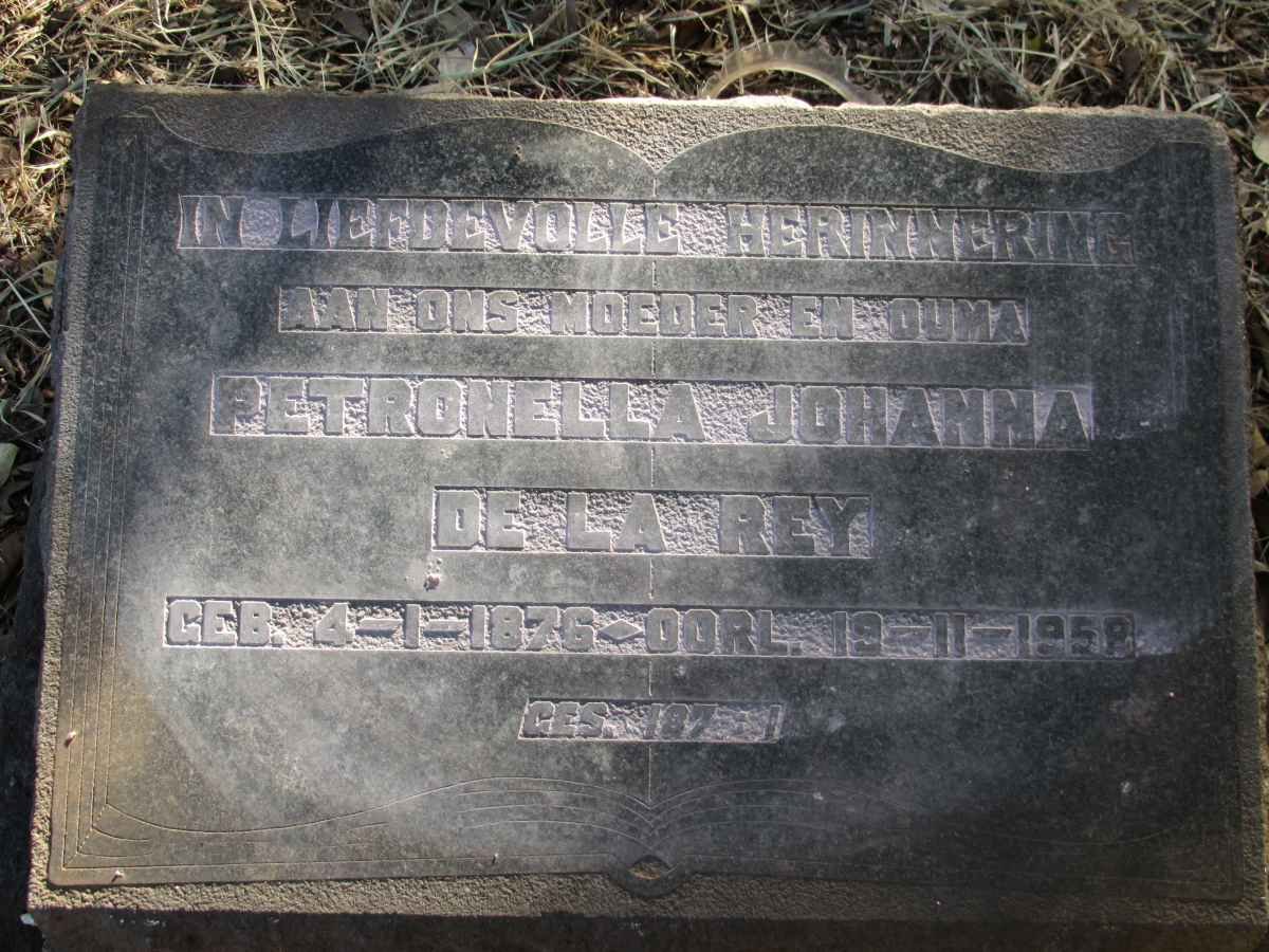 REY Petronella Johanna, de la 1876-1958
