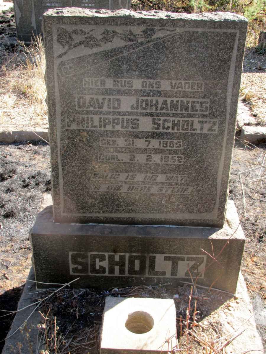 SCHOLTZ David Johannes Philippus 1885-1952
