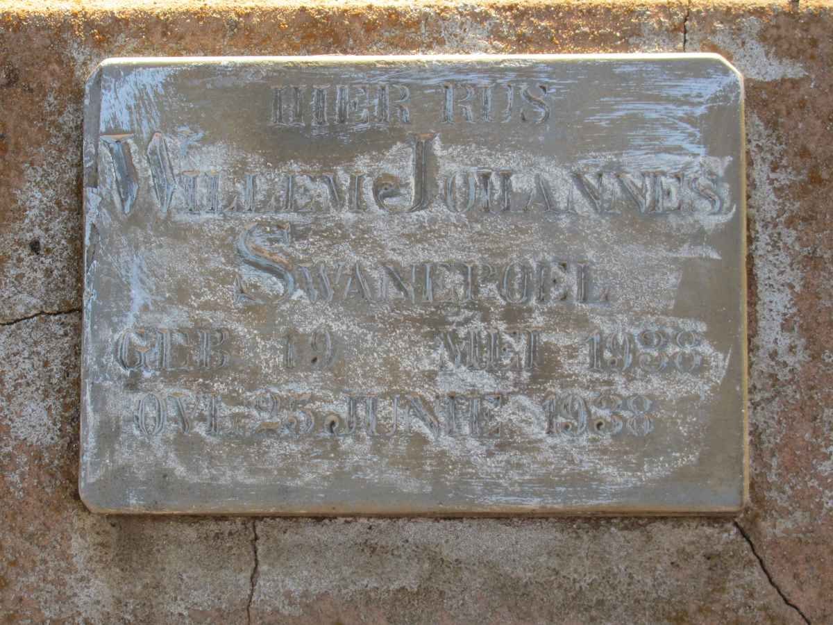 SWANEPOEL Willem Johannes 1933-1938