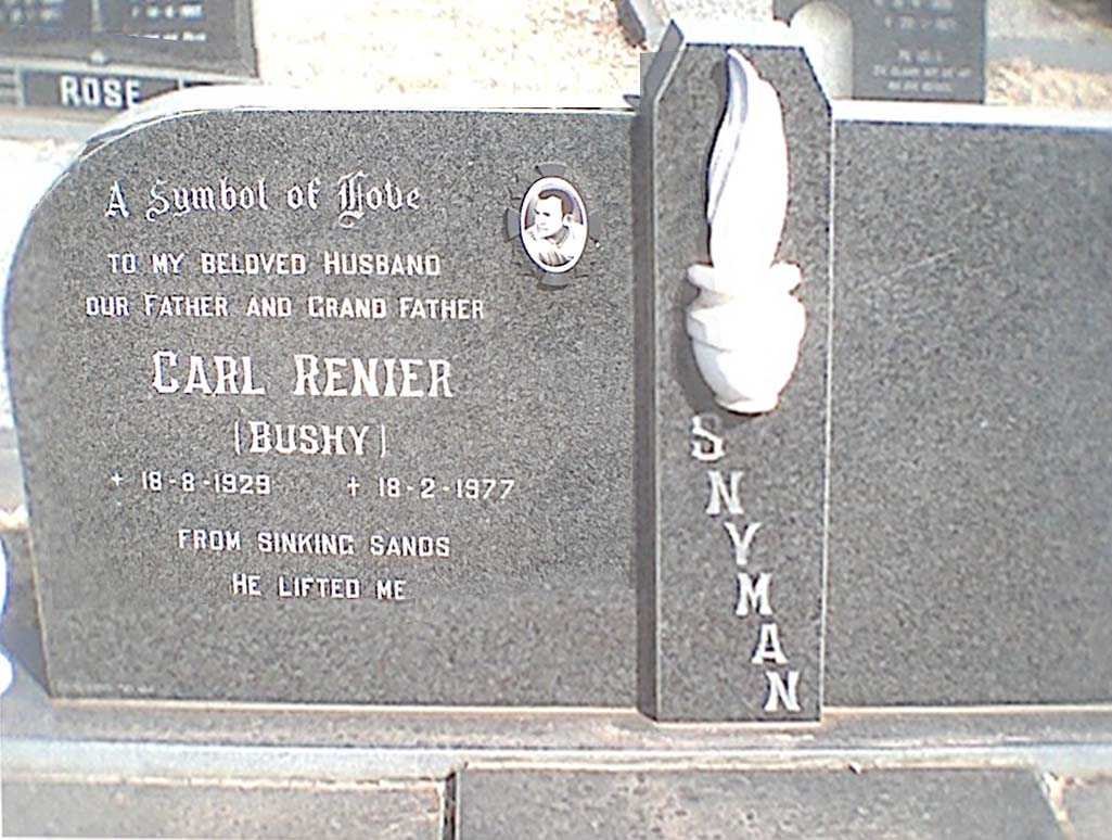 SNYMAN Carl Renier 1929-1977