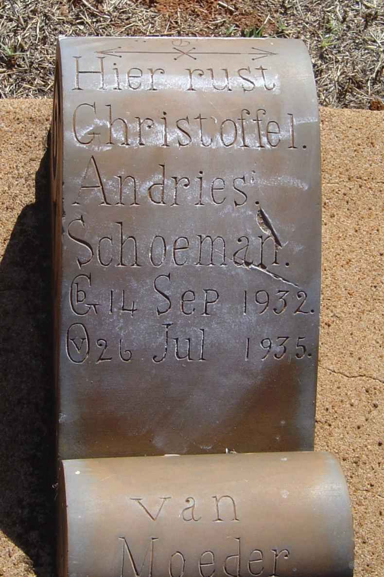 SCHOEMAN Christoffel Andries 1932-1935