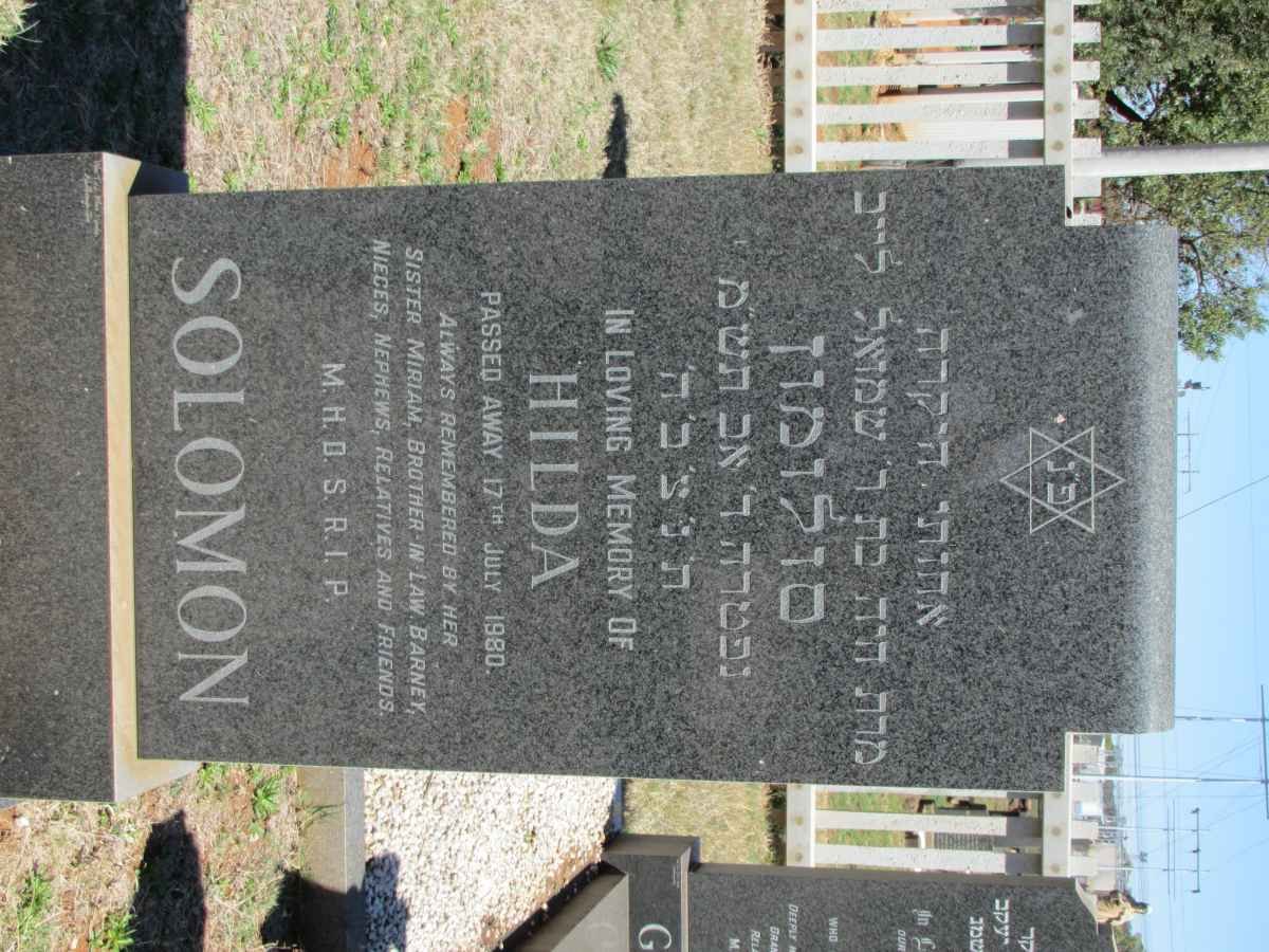 SOLOMON Hilda -1980