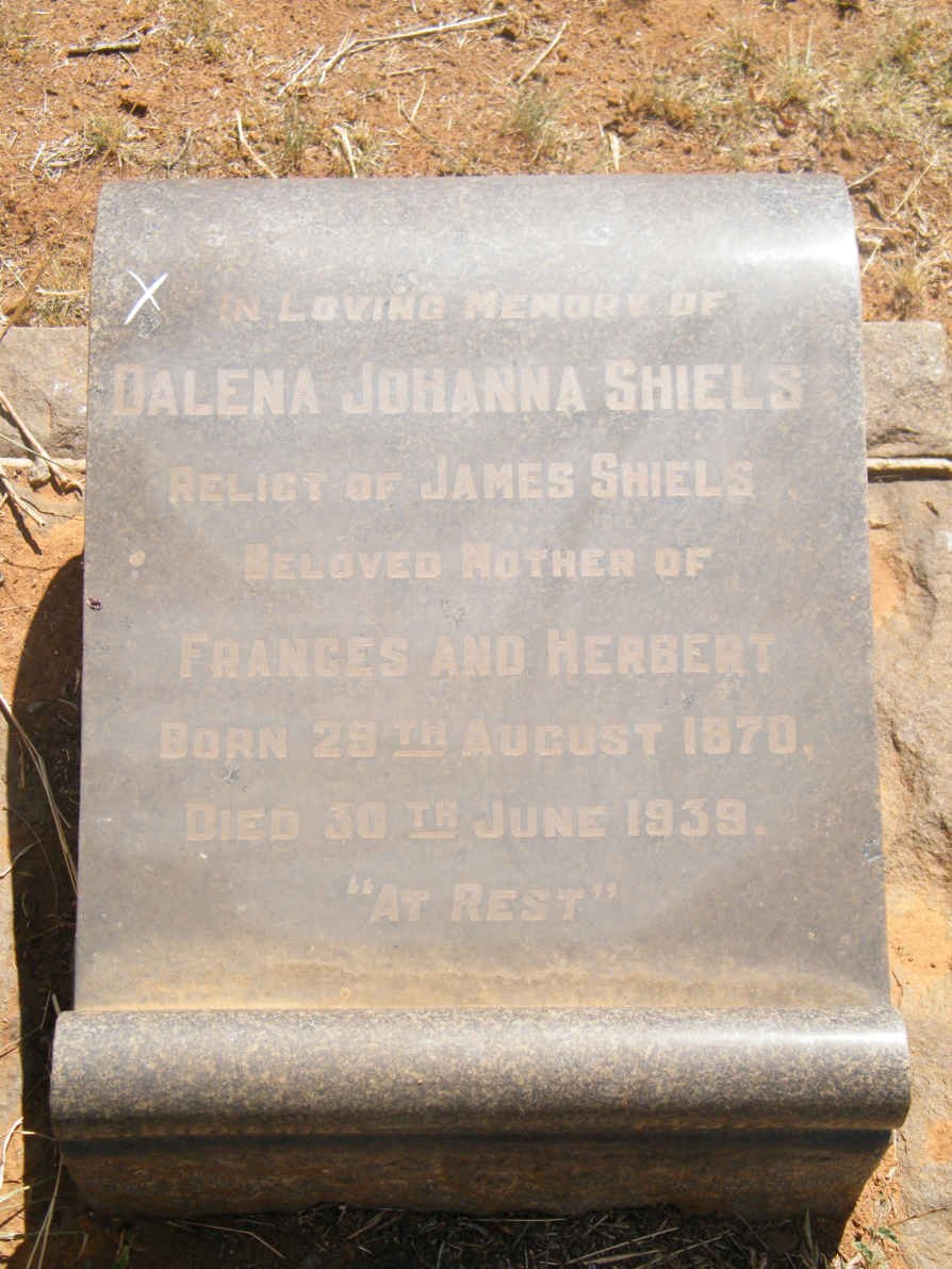 SHIELS Dalena Johanna 1870-1939