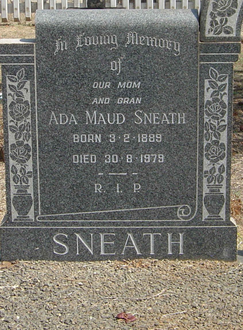SNEATH Ada Maud 1889-1979