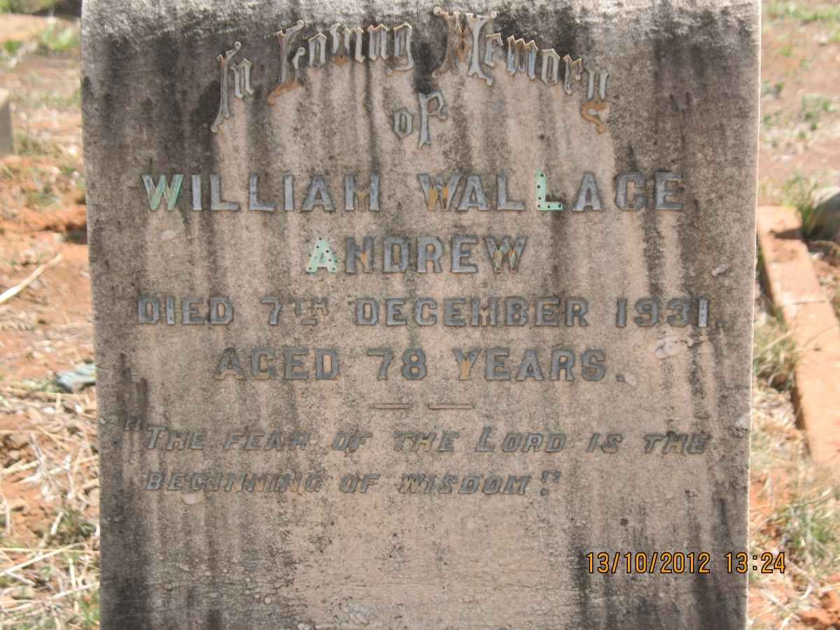 ANDREW William Wallace -1931