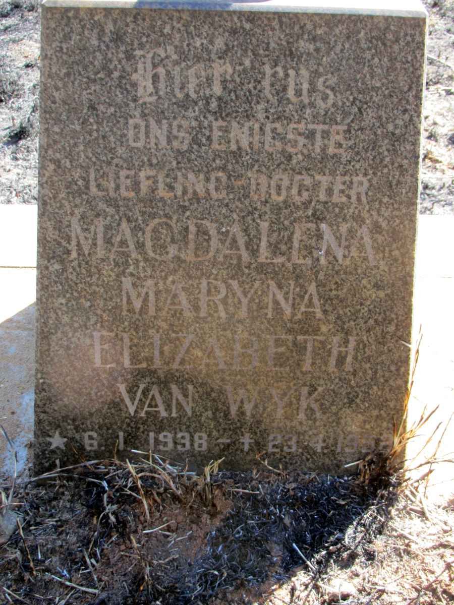 WYK Magdelena Maryna Elizabeth, van 1938-1952