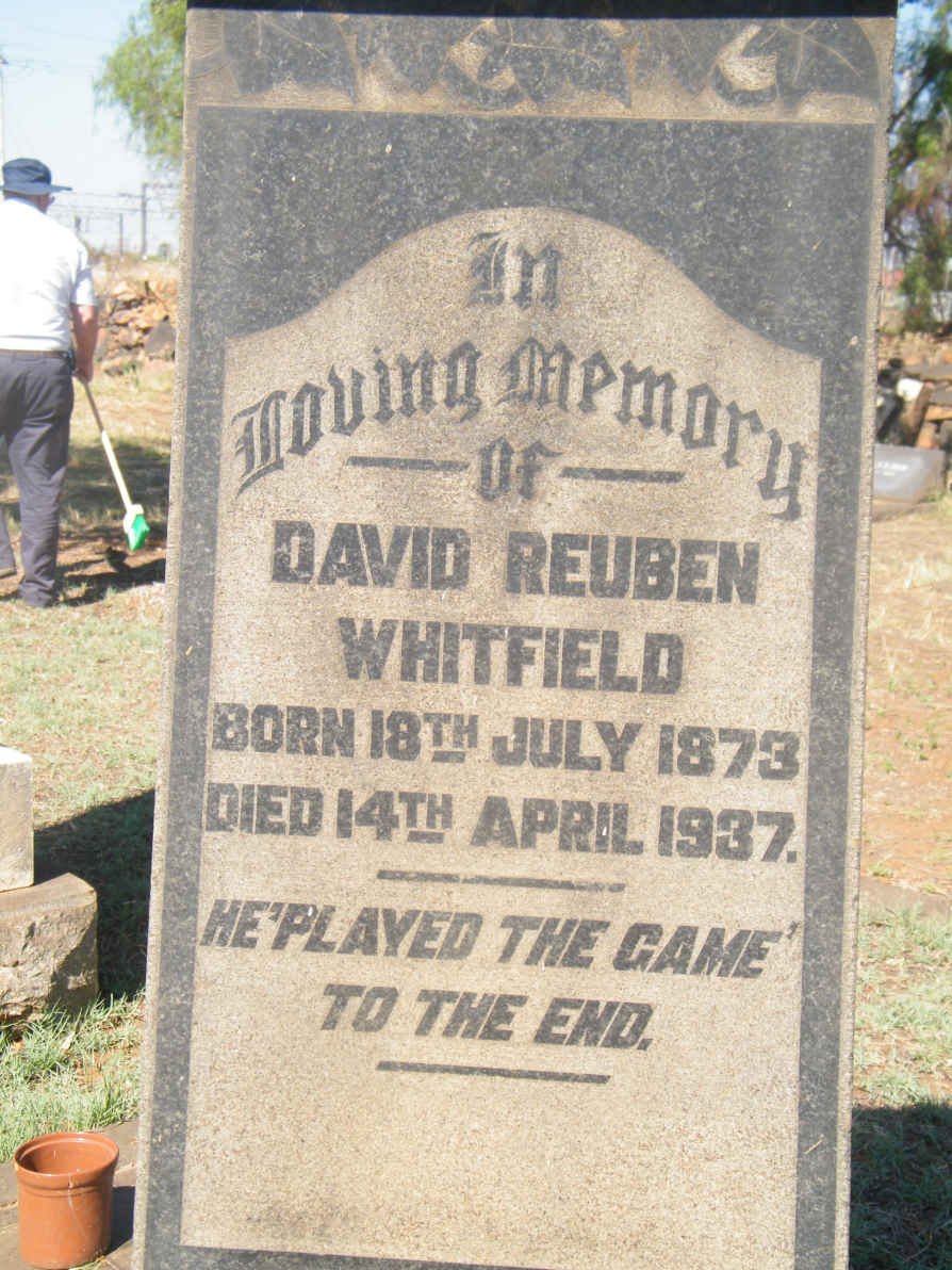 WHITFIELD David Reuben 1873-1937