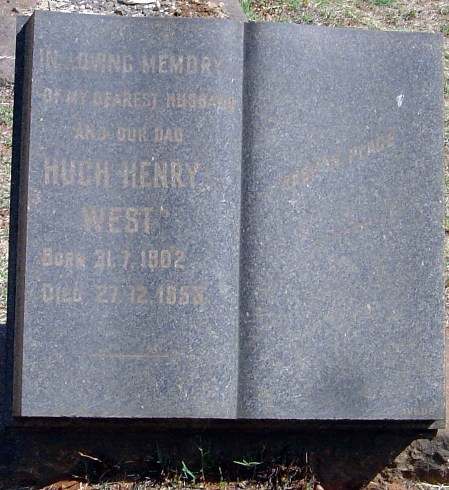 WEST Hugh Henry 1902-1953