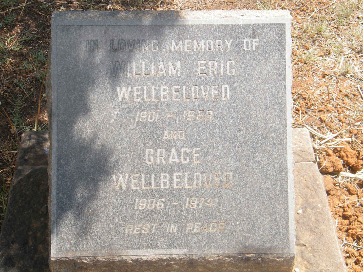 WELLBELOVED William Eric 1901-1953 &amp; Grace 1906-1974