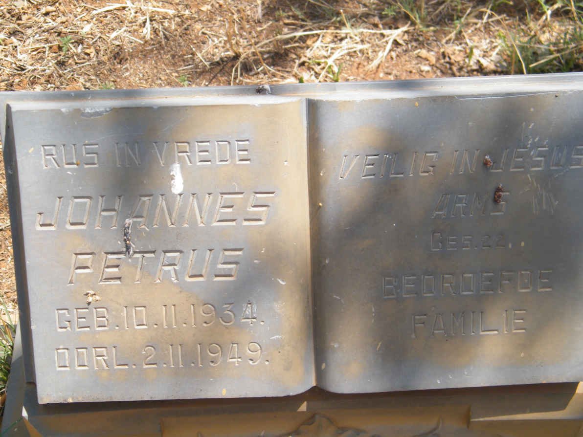 WESTHUIZEN Johannes Petrus, v.d. 1934-1949