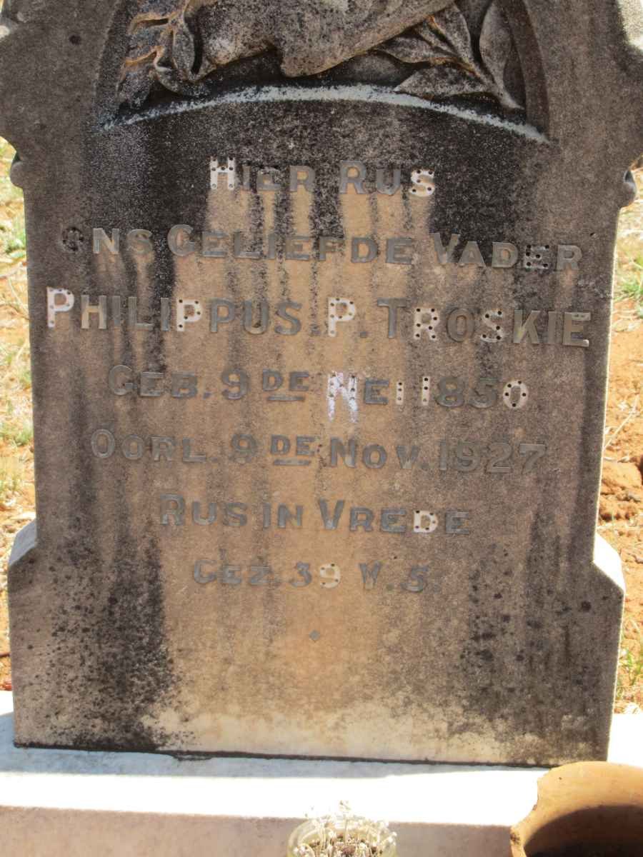 TROSKIE Philippus P. 1850-1927