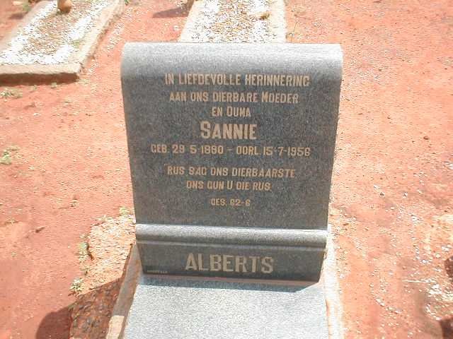 ALBERTS Sannie 1890-1956