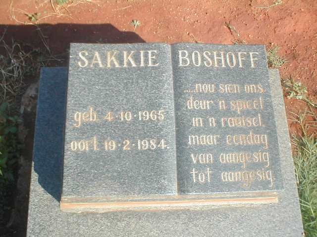 BOSHOFF Sakkie 1965-1984