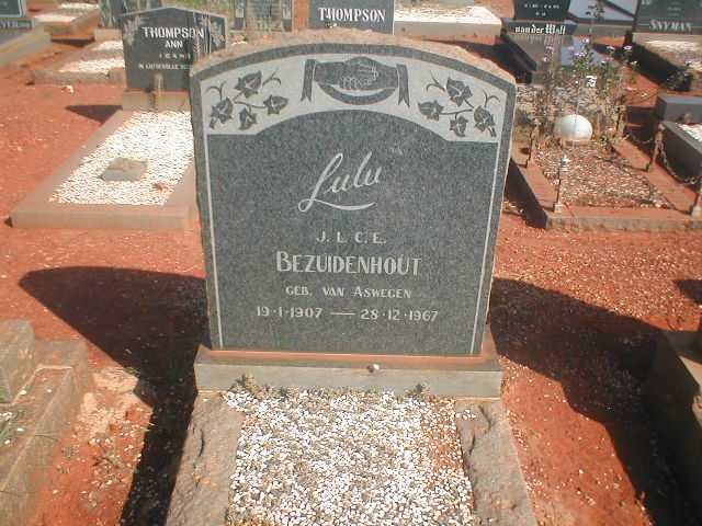 BEZUIDENHOUT J.L.C.E. nee VAN ASWEGEN 1907-1967