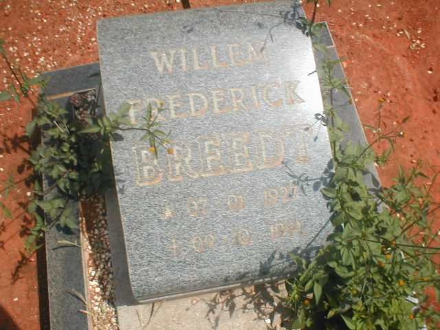 BREEDT William Frederick 1927-1991