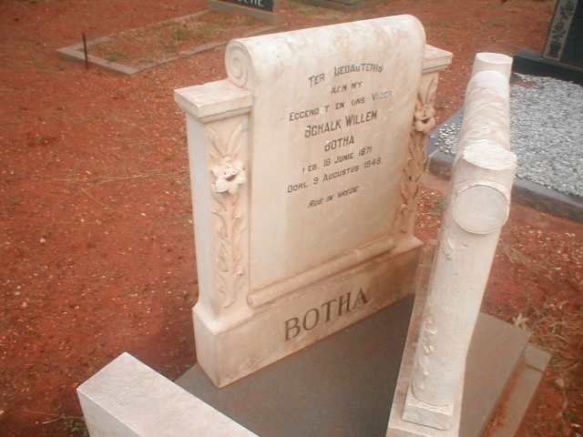 BOTHA Schalk Willem 1871-1948