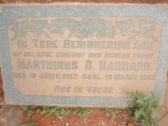 BARNARD Marthinus C. 1913-1952