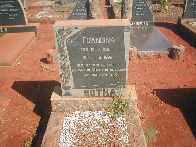 BOTHA Francina 1951-1965