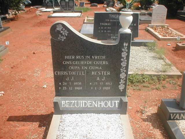 BEZUIDENHOUT Christoffel J.J. 1908-1989 &amp; Hester A.J. 1913-1989