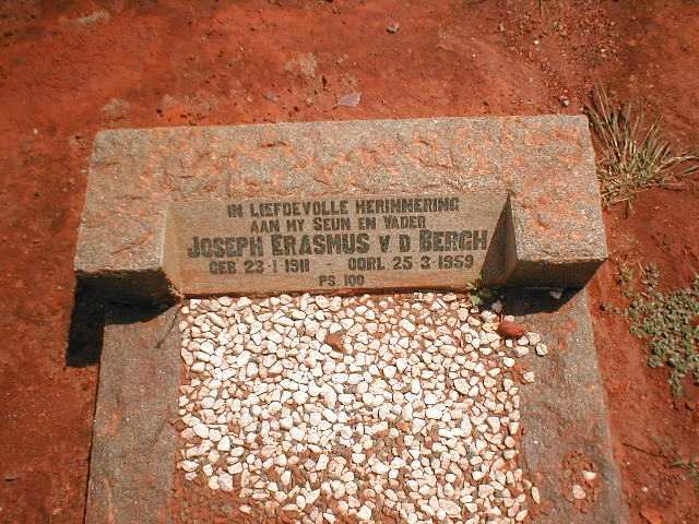 BERGH Joseph Erasmus, v.d. 1911-1959
