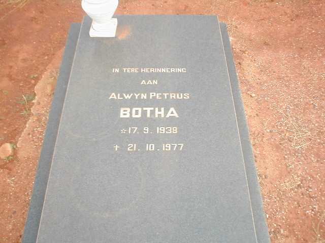BOTHA Alwyn Petrus 1938-1977