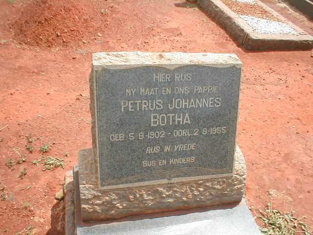 BOTHA Petrus Johannes 1902-1955