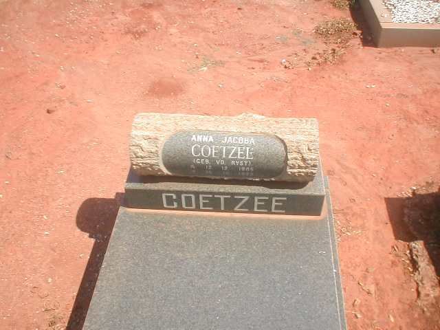 COETZEE Anna Jacoba geb. V.D. RYST 1905-19?0
