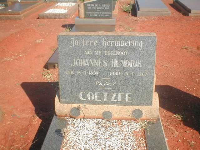 COETZEE Johannes Hendrik 1898-1967