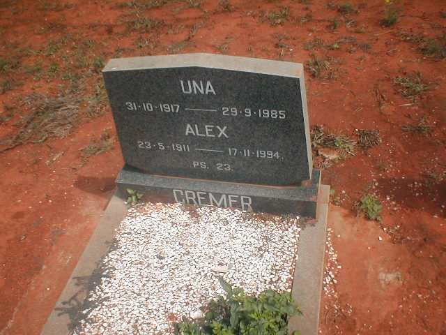 CREMER Alex 1911-1994 &amp; Una 1917-1985