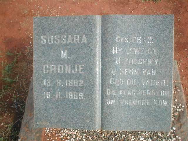 CRONJE Sussara M. 1882-1968