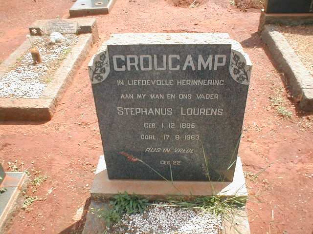 CROUCAMP Stephanus Lourens 1885-1963