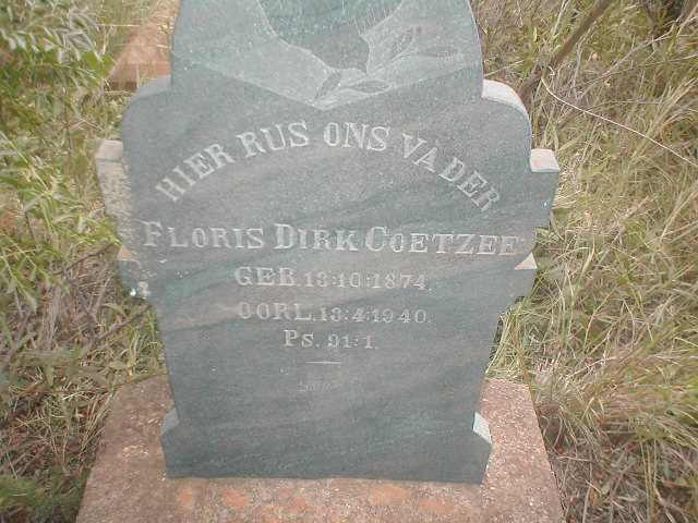 COETZEE Floris Dirk 1874-1940