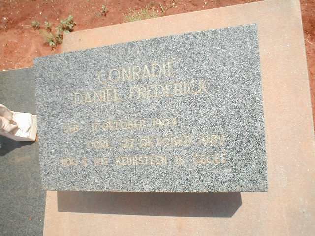 CONRADIE Daniel Frederick 1904-1989