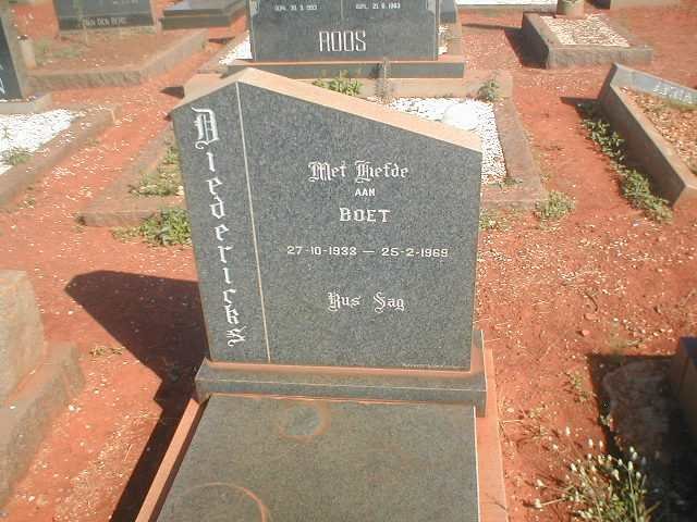 DIEDERICKS Boet 1938-1969