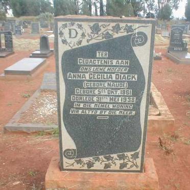 DIACK Anna Cecelia geb. NAUDE 1861-1938