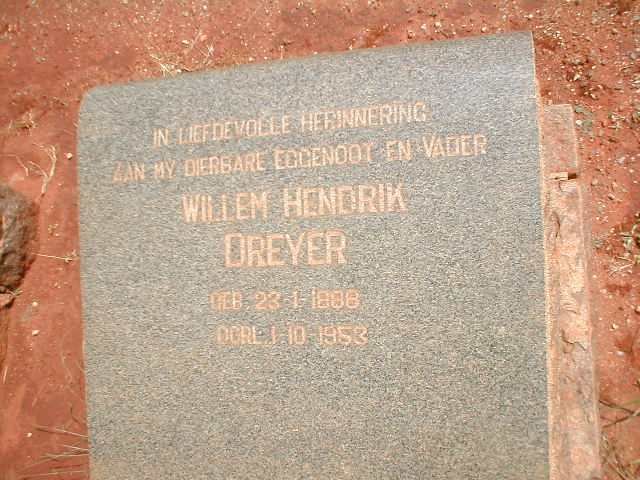 DREYER Willem Hendrik 1888-1953