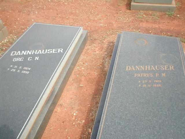 DANNHAUSER  G.N. 1924-1998 &amp; P.M. 1929-1956