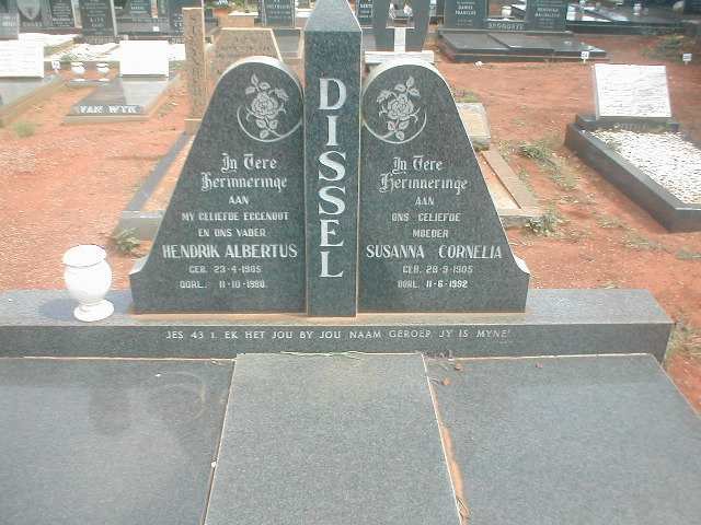 DIESSEL Hendrik Albertus 1905-1980 &amp; Susanna Cornelia 1905-1992