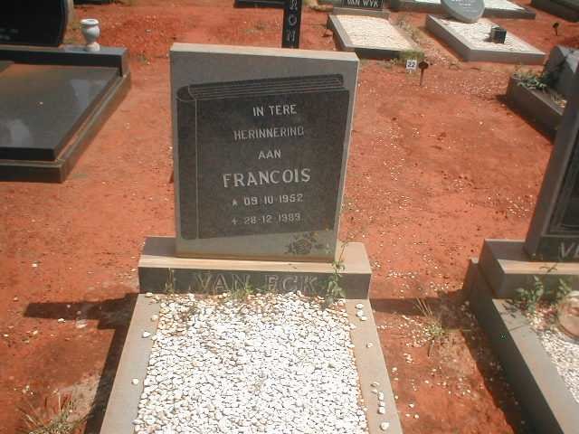 ECK Francois, van 1952-1989