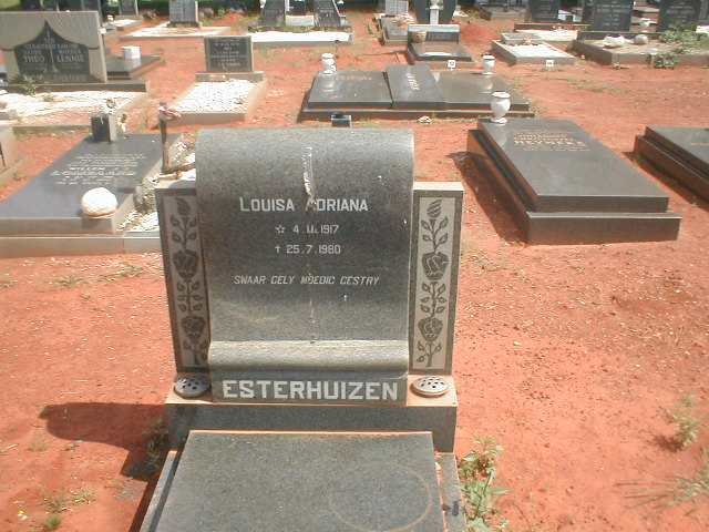 ESTERHUIZEN Louisa Adriana 1917-1980