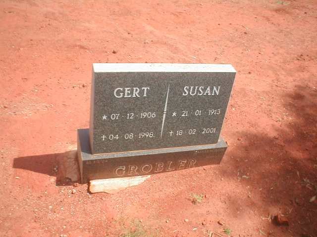 GROBLER Gert 1906-1998 &amp; Susan 1913-2001